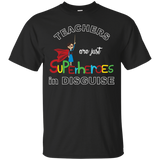 Teachers Are Superheroes Funny T-Shirt First Day of School_Black