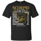 Scorpio Facts Zodiac Sign T-Shirt_Black