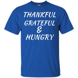 Grateful Thankful & Hungry Happy Thanksgiving Tee_black