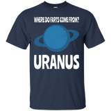 Where Farts Come From Uranus Universe Solar System T-Shirts_Black