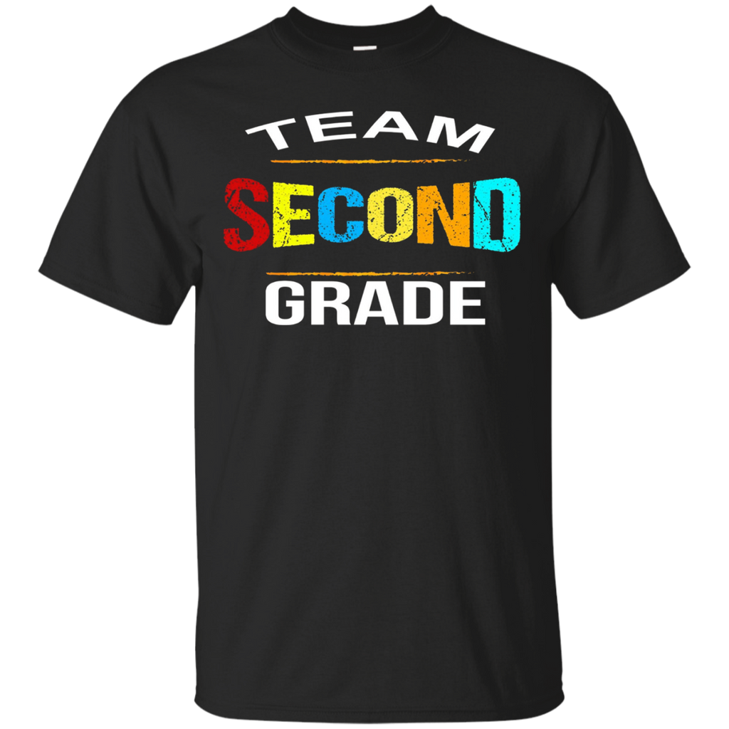 Team Second Grade Teacher Tshirts 2nd Back To School Tee_Black