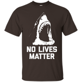 No Lives Matter T-Shirt funny saying shark novelty humor tee_Black