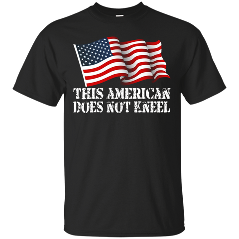 I Don't Kneel During The Anthem Usa Flag Tshirt_black