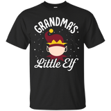 Grandma's Little Elf Christmas T-shirt_black=