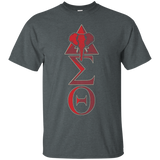 Womens Elephant Delta Triangle Sigma Red Theta T-Shirt 2_Black