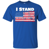 I Stand Distressed Usa Flag T-shirt National Anthem_black=