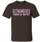 Womens Outnumbered Mom Of Boys Shirt_Black