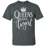 Womens Queens are Born in August Gift Shirt_Black