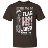 I Stand For The Flag To Honor Those Who Died For It T-shirt_black