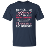 They Call Me Aunt Cute Funny Family Gift T-Shirt Auntie tee_Black