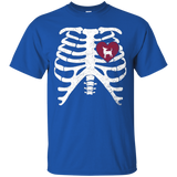 Skeleton Rib Cage T-Shirt with TEACUP CHIHUAHUA_Black