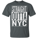 Straight Outta NYC New York City Travel & Gift Idea T-Shirt_Black