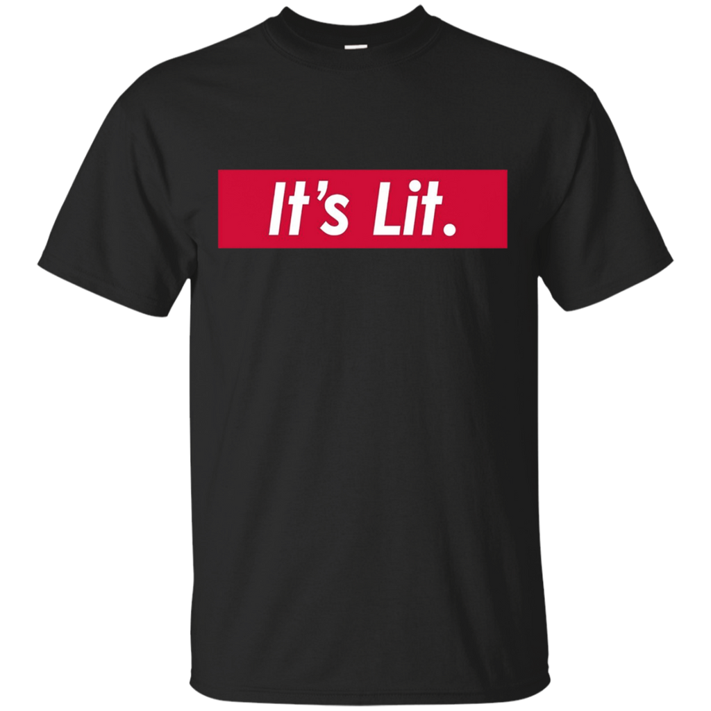It's Lit Red Box Slogan T-shirt
