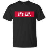 It's Lit Red Box Slogan T-shirt