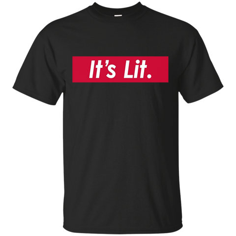 It's Lit Red Box Slogan T-shirt