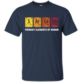 Sarcasm Elements of Humor Periodic Table Graphic T-Shirt_Black