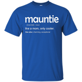 Womens Mauntie Definition T-shirt Funny Gift For Auntie_Black