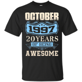 October 1997 - 20th Birthday Funny Tshirt_black=