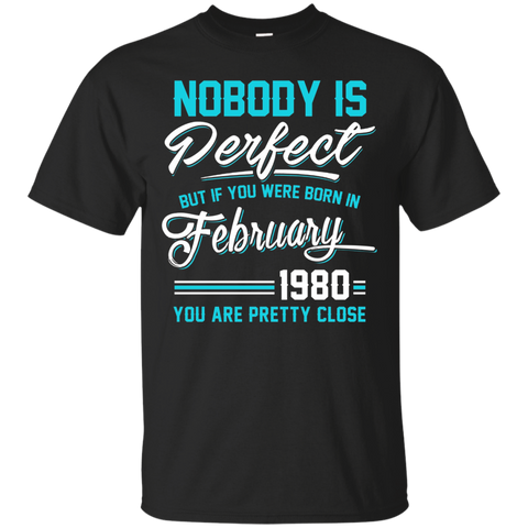 Nobody Is Perfect February 1980 T-shirt 38th Birthday_Black