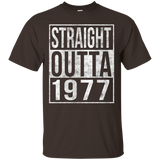 Straight Outta 1977 Funny 40th Birthday T-Shirt_Black