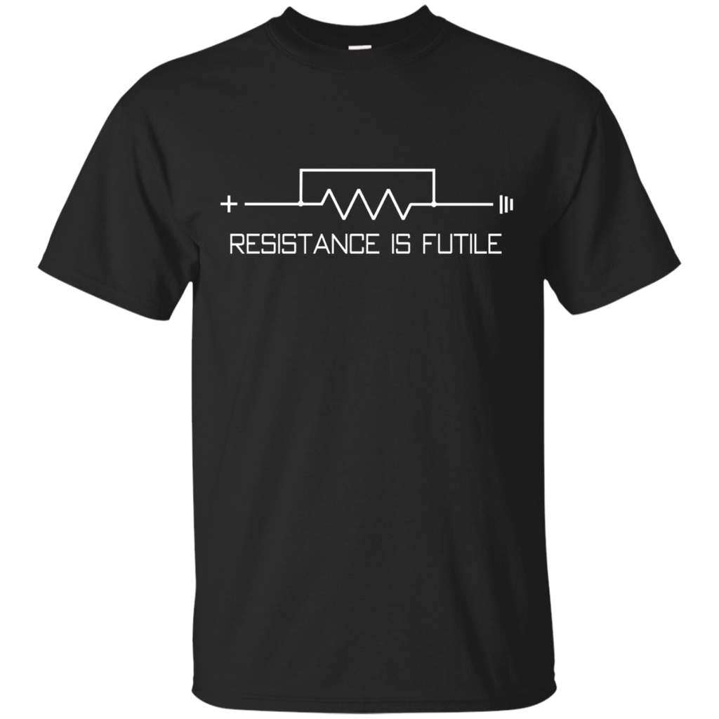 Resistance is Futile funny resistor t-shirt_Black