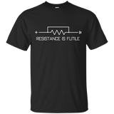 Resistance is Futile funny resistor t-shirt_Black