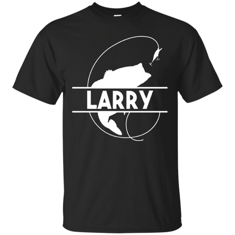 Larry Fishing Name Pocket T-shirt First Name Monogram_black=