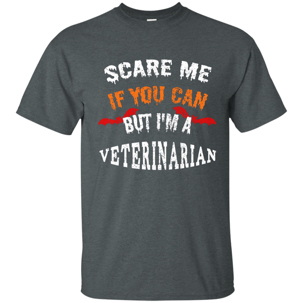 Scare Me If You Can But I'm A Veterinarian Halloween T-Shirt_Navy