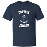 Captain Jordan T-shirt Personalized Boat Captain Shirt_black=