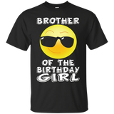 Brother Of The Birthday Girl Emoji T-shirt For Bday Party_black=