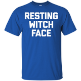 Resting Witch Face T-Shirt funny saying halloween costume_Black