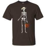 Trick Or Treat Cowboy Skeleton Halloween T-shirt_black=