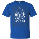 Coffee Runs Are My Cardio Black T-shirt For Men Women_dark=