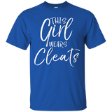 This Girl Wears Cleats Shirt Cute Funny Sports Soccer Tee_Black