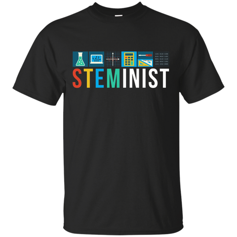 Steminist T-shirt Support Science Tech Eng And Math_black=