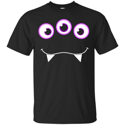 Monster Face Halloween T-shirt - Cute Monster Costume_black=