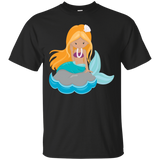 Cute Unique & Trendy Mermaid & Pearls Art T-shirt & Gift_black