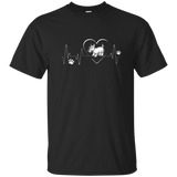 Scottish Terrier t-shirt, I love Scottish Terrier heart beat_Black