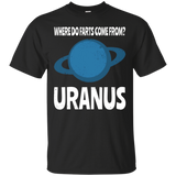 Where Farts Come From Uranus Universe Solar System T-Shirts_Black