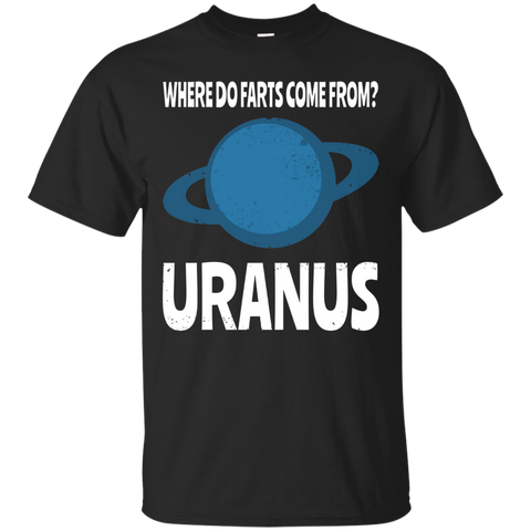 Where Farts Come From Uranus Universe Solar System T-Shirts_Black