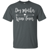 Womens Dog Mother Wine Lover T-Shirt_Black