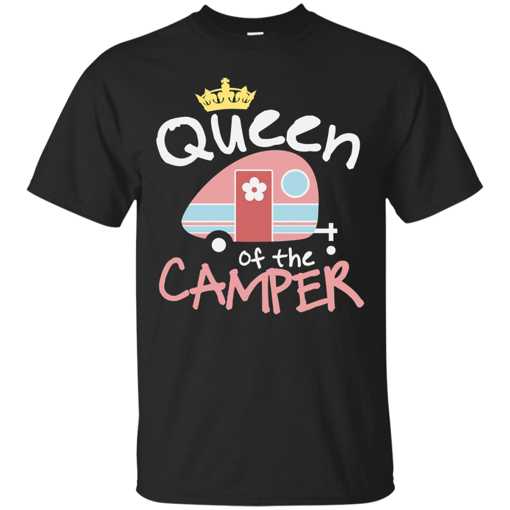 Queen of the Camper Shirt Funny Camper Tshirt Wife Daughter_Black