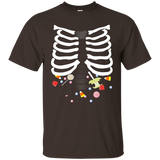 Glow In The Dark Halloween Candy Ribs Graphic Tee_black=