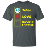 Peace Love Boykin Spaniel Dog For Happy Peace Day T-Shirt_Black