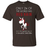 Only 2% of the world has red hair T shirt_Black