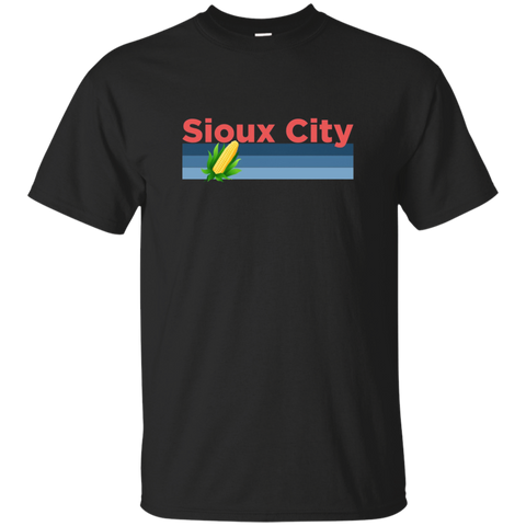 Sioux City Retro Corn & Farming - Iowa T-Shirt_Navy