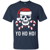 Santa Pirate Yo Ho Ho! Funny Christmas T-Shirt_Black
