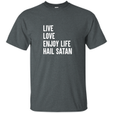 Live Love Enjoy Life Hail Satan Funny Devil T-shirt_black=