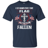 I Stand For The Flag, Kneel For The Fallen T Shirt_black