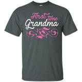 First Time Grandma Shirt Lovely Gift Tee For Grandmother_black=